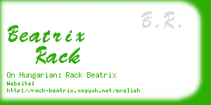 beatrix rack business card